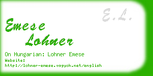 emese lohner business card